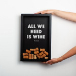 Копилка для винных пробок Бери-Дари "All we need is wine", черная