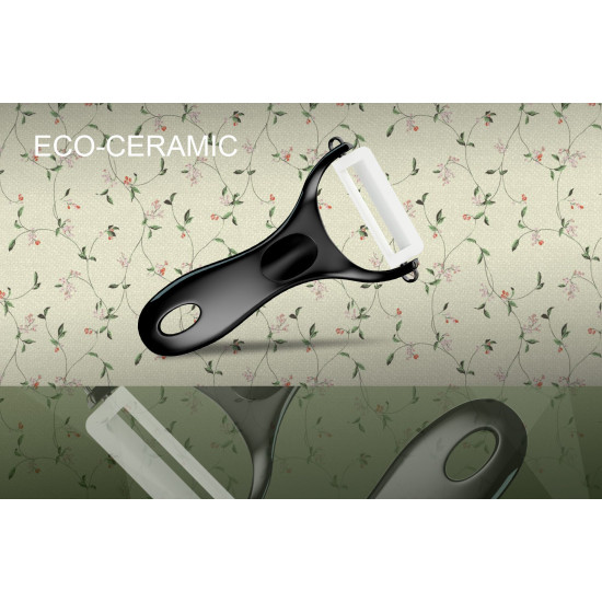 Овощечистка керамическая Samura Eco-ceramic черная (SCP-100BL)