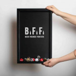Копилка для пивных крышек Бери-Дари "Beer Friends Forever", черная/черная