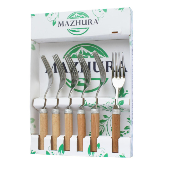 Набор вилок закусочных MAZHURA BEECH WOOD, 6 приборов Набор вилок закусочных MAZHURA BEECH WOOD, 6 приборов