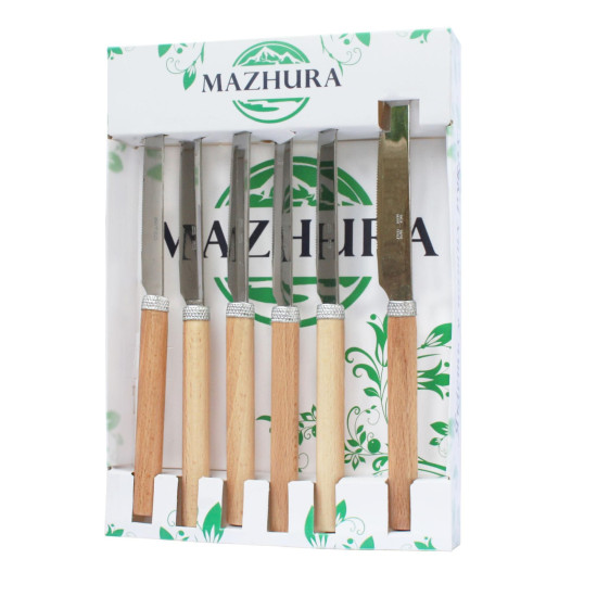 Набор ножей MAZHURA BEECH WOOD, 6 приборов Набор ножей MAZHURA BEECH WOOD, 6 приборов