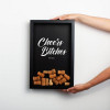 Копилка для винных пробок Бери-Дари "Cheers Bitches", черная