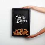 Копилка для винных пробок Бери-Дари "Cheers Bitches", черная