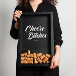 Копилка для винных пробок Бери-Дари "Cheers Bitches", черная