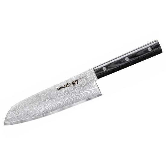 Нож кухонный Samura 67 Damascus Сантоку, 175 мм. (SD67-0094M)