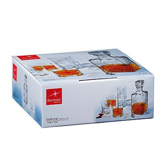 Набор стаканов для виски с графином Bormioli Rocco SELECTA, 7 предметов