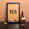 Скарбничка для пивних кришок Бері-Дарі Beer Friends Forever, чорна/дерево
