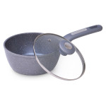 Ківш антипригарний з кришкою Kamille Granite, 180 мм, 1,8 л. Ківш антипригарний з кришкою Kamille Granite, 180 мм, 1,8 л.