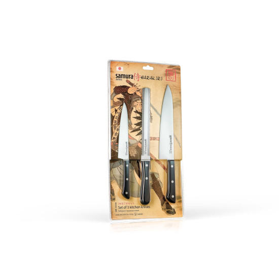 Набор ножей из 3 предметов Samura Harakiri (SHR-0230B) Набор ножей из 3 предметов Samura Harakiri (SHR-0230B)