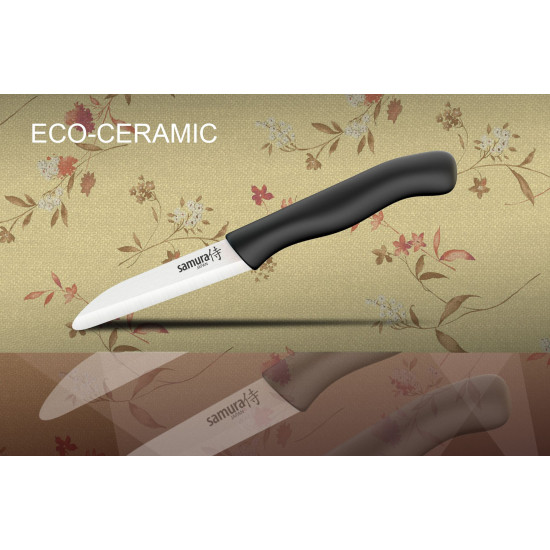 Нож овощной керамический Samura Eco-ceramic черный, 75 мм. (SC-0011BL)