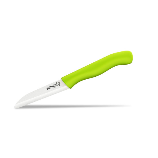 Нож овощной керамический Samura Eco-ceramic зеленый, 75 мм. (SC-0011GRN)