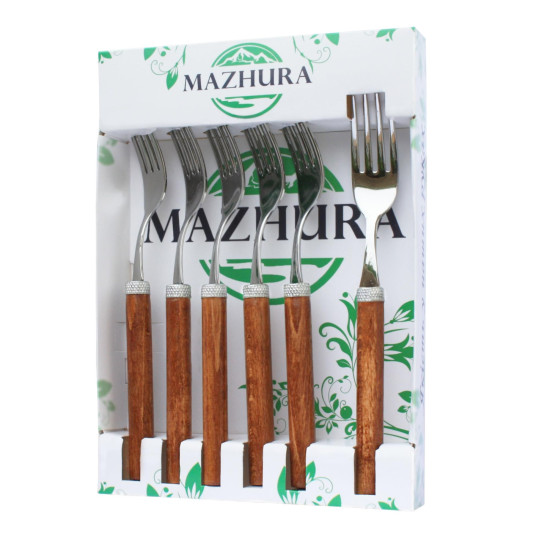 Набор вилок MAZHURA WOOD WALNUT, 6 приборов Набор вилок MAZHURA WOOD WALNUT, 6 приборов