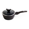 Ковш антипригарный с крышкой Kamille Black Marble, 180 мм, 1,8 л.