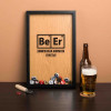 Копилка для пивных крышек Бери-Дари "BeEr", черная/дерево