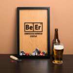 Копилка для пивных крышек Бери-Дари "BeEr", черная/дерево