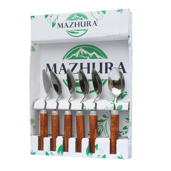 Набор чайних ложек MAZHURA WOOD WALNUT, 6 приборов Набор чайних ложек MAZHURA WOOD WALNUT, 6 приборов