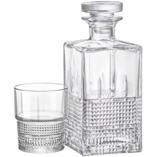Набор стаканов для виски с графином Bormioli Rocco BARTENDER NOVECENTO, 7 предметов