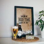 Копилка для пивных крышек Бери-Дари "Beer time", черная/дерево