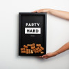 Копилка для винных пробок Бери-Дари "Party hard", черная