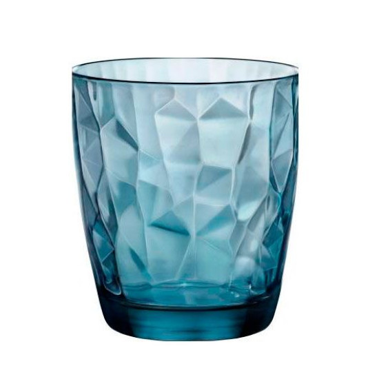 Стакан низкий Bormioli Rocco DIAMOND OCEAN BLUE, 390 мл.