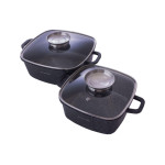 Набор посуды антипригарный Kamille Black Marble, 6 предметов (4434) Набор посуды антипригарный Kamille Black Marble, 6 предметов (4434)