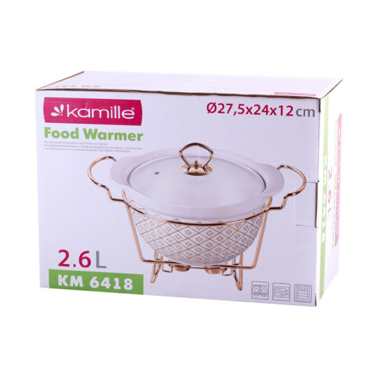 Мармит керамический Kamille, 240 мм, 2,6 л. Мармит керамический Kamille, 240 мм, 2,6 л.