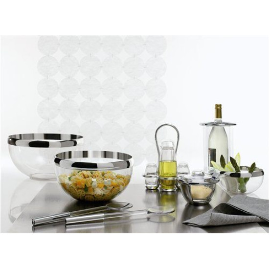 Миска-салатник Guzzini LOOK, 30 см., цвет: хром, прозрачный (16693016)