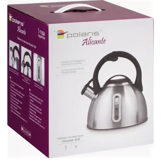 Чайник со свистком Polaris Alicante-3LN, 3 л. (014798) Чайник со свистком Polaris Alicante-3LN, 3 л. (014798)